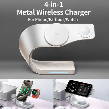 4 in 1 Wireless Charger Metal Shell